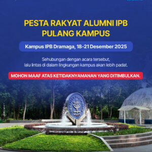 pengumuman kondisi jalan saat kegiatan pesta rakyat alumni pulang kampus ipb