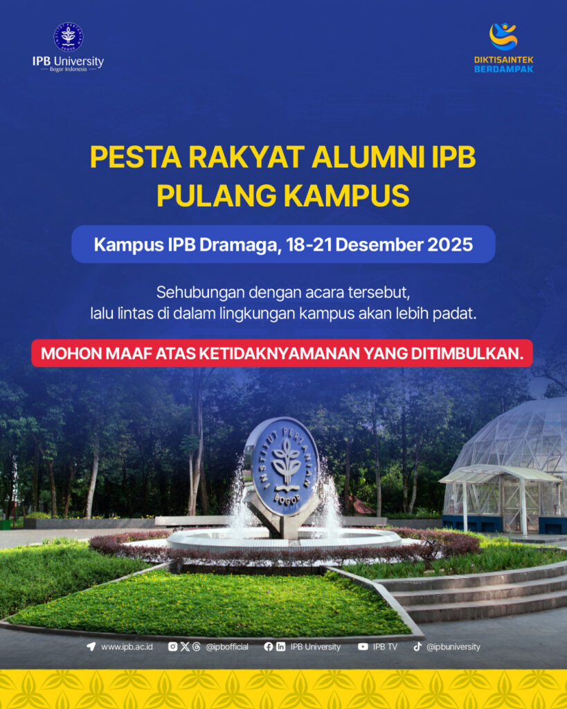 pengumuman kondisi jalan saat kegiatan pesta rakyat alumni pulang kampus ipb